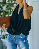 T-Shirt Fashion Beach Street Style Loose Summer Sleeveless Sexy V-Neck Top Casual Home Print Clothes