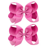 6'' Solid Color Grosgrain Ribbon Bows Hair Clips For Cute Girls Large Handmade Hairpins Barrettes Kids Hair
