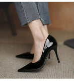 Transparent High-Heeled Women 2025 Summer Fashion New Word With High-Heeled Slippers Crystal And Coarse Heel