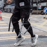 Men's Autumn And Winter Loose Tide Brand Ruffian Handsome Ins Hip-Hop Hip-Hop Wide-Legged Pants With Many