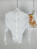 Folded Niche Design Lazy Wind Coat Women's Summer New Air Conditioning Pure Color Thin Zipper