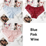 Sexy Lace Panties Solid Soft Breathable Briefs Seamless Women Underwear Ladies Panty Transparent Tempting Low-Rise