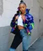 Women's New Men And Women Can Wear Color Camouflage Printing Bread Clothing Cotton-Padded Jacket-Outfit