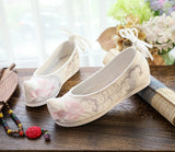Zingj Shoes Hanfu Shoes Head Cloud Head Head Shoes Inside The Ancient Costume Flat Embroidered Cloth