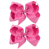 6'' Solid Color Grosgrain Ribbon Bows Hair Clips For Cute Girls Large Handmade Hairpins Barrettes Kids Hair