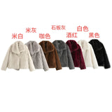 Women's Thick Lamb Fur Black Coat Women's Winter 2025 New