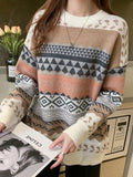Vintage Jacquard Knit Sweater- Outfit