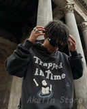 3D Skull Puff Print Hoodies Oversized Streetwear Men High Quality Cotton Liner Sweatshirt Top Women Couples Y2k