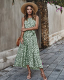 New WOMEN Summer Polka Dot Sling Holiday Casual Dress Fashionable Sleeveless Bohemian