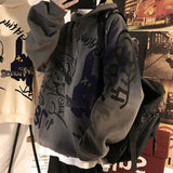 Winter Hip Hop Loose Hooded Oversize Sweatshirt Hoodie Harajuku Kpop Gothic Streetwear Aesthetic Halloween Hoodies