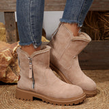 The Winter Of 2025, The New Snow Boots Woman And The Woman With Velvet Thicken And Warm Fashion Casual Cotton