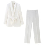 Women's Dress French Belt Dress Small Suit Jacket + Casual
