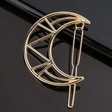 Metal Love Heart Hair Clip Elegant Star Round Barrette for Women Girls Sweet Hairpins Barrettes Hair