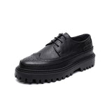 Zingj Small Leather Shoes Male Korean Version Fashion Versatile Teen British Hairstylist Block Men's Shoes