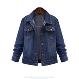 size 5XL 2020 Autumn Winter Women Denim Jacket Long Sleeve Short Denim Coat For Women Jeans Jacket Plus Size