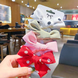 Pcs/set Cotton Dot Printed Hair Clips For Cute Girls Plaid Bowknots Boutique Barrettes Kids Hair Accessories Hairpins 2020