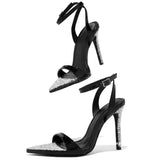 With Water Drill With Fish Mouth High Heel Sandals Behind The Head Of The Woman's Empty Tip-Toed Fashion Cool