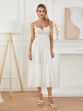 Ruched Tie-Up Strappy Maxi Dress-Outfit