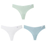 3Pcs/Lot V Waist Cotton G-String Thong Panties String Underwear Women Briefs Sexy Lingerie Pants Low-Rise Ladies