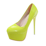 Zingj Autumn New Style High Heel Single Shoes Female Spell Color Fine Heel Sexy Single Shoe Waterproof Platform Ultra High Heel Nightclub Women's Shoes Tide-Outfit