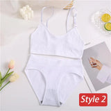 Underwear Set Women Seamless Bra Set Wireless Bra Sexy High Waisted Female Underpants Comfortable Basic Bralette