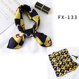 Square Silk Scarf Women Fashion Print Small Neck Scarfs Office Lady Hair Band Foulard Hand Kerchief Female Bandana