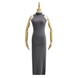 Zingj Trendy Women's Dress, Spicy Style, High Collar, Tight Body, Sleeveless Bag, Buttocks, Bottom-Bottomed Vest Dress, Long