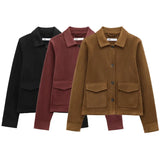 Women's 2025 New Fashioned Tuff-Pocket Pocket Dressed Jacket