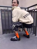 Chao Brand Retro Water Wash Hip Hop Embroidered Bone Casual Pants Denim Shorts For Men And Women In