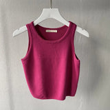 2021 Women Sleeveless Knitted Tube Tops Female Tank Tops Korean Chic Ladies Crop