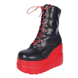 Color Side Zipper Small Sloping And Medium-Sized Boots 2025 New Large-Size Thick-Bottomed Pine Cake Martin