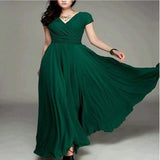 Sleeve Bohemian Chiffon Waist Dress