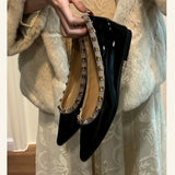 Tip Light Mouth 5Cm ~ Inner Height Single Shoe 2025 New Patent Leather Pedal Evening Wind Ballet