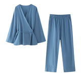 New Spring Style Kimono Coat 5427743 Trousers 5427431 211-0-Outfit