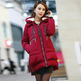 Large Size Down Cotton Coat Fat MM Students Pregnant Women In Long Cotton-Padded Clothes Female 200 Jin Loose Cotton Coat-Outfit
