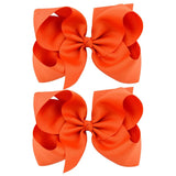 6'' Solid Color Grosgrain Ribbon Bows Hair Clips For Cute Girls Large Handmade Hairpins Barrettes Kids Hair