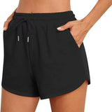 Women With Pocket Sports Shorts Fashion Shorts Drawstring Summer Workout Running Casual Leisure