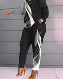 Fashionable Autumn And Winter Women's Casual Comfortable Printed Long-Sleeved Trousers