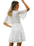Spring / Summer New Front Piece Lace Dress INS Hem Cuff Lace Fringed