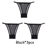 Transparent Floral Lace Panties Women Low-Waist Underpant Hollow Out Thong Female G-String Underwear Lingerie