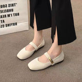 Single Shoes Women's 2025 Soft-Soled Mary Jane Women's Shoes New Retro French Spring And Autumn Square Head With A Light