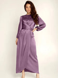 Ladies Fashion Dress Casual Satin Long Skirt Temperament Commuter Women's Clothing Summer Dress Dress for Women