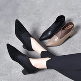 Zingj High Heels Women's Shoes 2023 Autumn And Winter New Deep-Mouth Single Shoes Minority Personality Loose