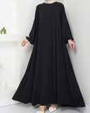 And Autumn New Muslim Women's Clothing Pure Color Elegant Fashion Loose-Fitting