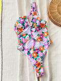 Zingj New Bikini Outside Single Swimsuit One-Piece Women's Swimsuit Print Strap Sexy Bikini