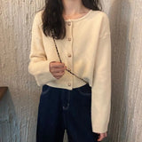 Zingj Korean Version Of 2024 New Loose Short Outside Cardigan Candy Color Age Reduction Pure Color Long Sleeve Sweater Women's Clothing-Outfit