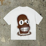 Wear Y2K Clothing T-Shirt Men's And Women's Hip-Hop Cartoon Printed T-Shirt Gothic Super Cotton Short