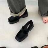 Toe Women Shoes Autumn Flats Marie Janes Shoes 2022 New Lolita Suede Platform Ladies Shoes Sport