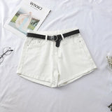 Women Chic All-match Korean Casual Basic Simple Harajuku Teens Denim Short Trouser Basic Loose Wide-leg Womens