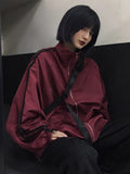 Bf Sun-Proof Striped Couples Jacket Harajuku Oversize Loose Long Sleeve Baseball Coats Women Streetwear Chic Casual